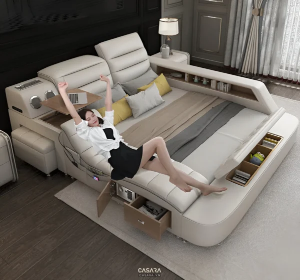 Giường đa năng với thiết kế bàn làm việc tối ưu