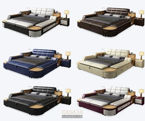 Bộ sưu tập giường ngủ hiện đại, sang trọng với nhiều màu sắc đa dạng.