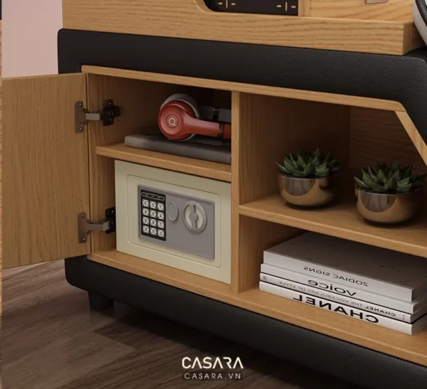 Tủ đựng đồ kết hợp két sắt, thiết kế hiện đại, tiện dụng.
