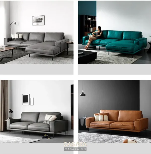 Bộ sưu tập sofa hiện đại, đa dạng màu sắc và kiểu dáng.