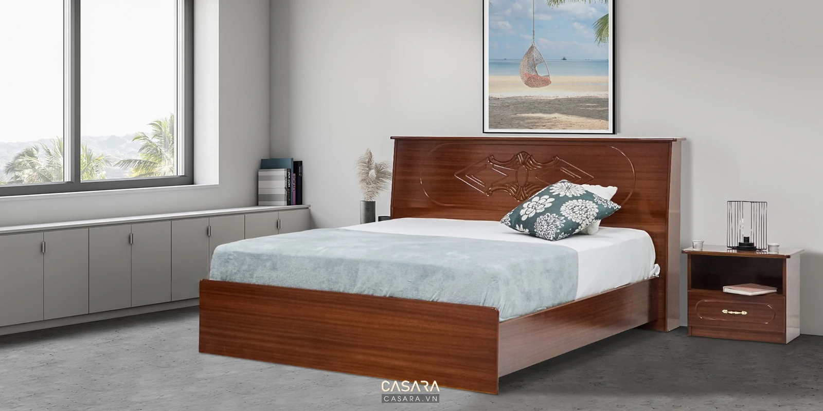 mẫu căn hộ 3 phòng ngủ đẹp với phòng trẻ em có bàn học và giường đơn