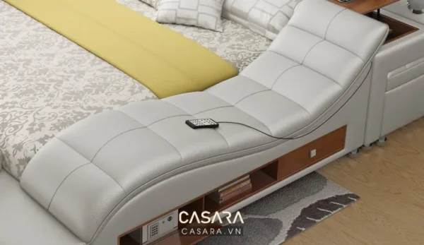 Giường ngủ hiện đại, thiết kế độc đáo với sofa thư giãn.