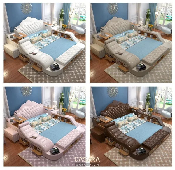 Bộ giường ngủ hiện đại, sang trọng với thiết kế độc đáo.