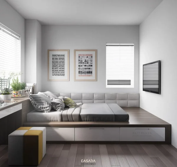 Thiết kế phòng ngủ 8m2 với bố cục phù hợp cho phòng ngủ