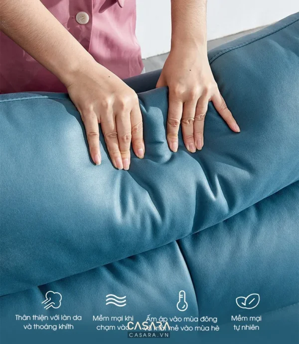 Chất liệu vải mềm mại, thoáng khí, mang lại cảm giác thoải mái.