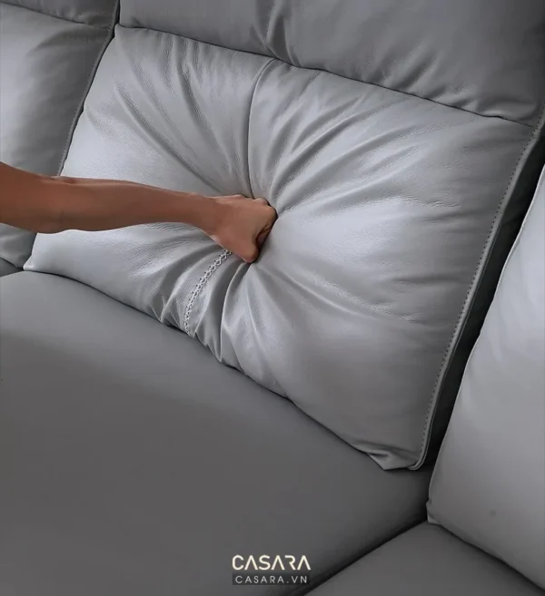 Gối tựa lưng sofa da mềm mại, êm ái, tối giản hiện đại.
