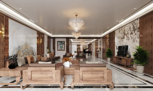 Biệt thự một tầng không gian rộng