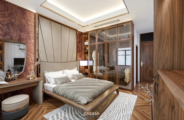 Nội thất phòng ngủ gỗ óc chó