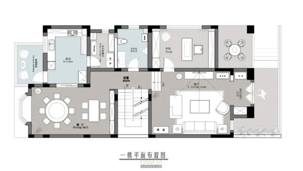 Bản vẽ mặt bằng công trình kiến trúc, bố trí các phòng chức năng.