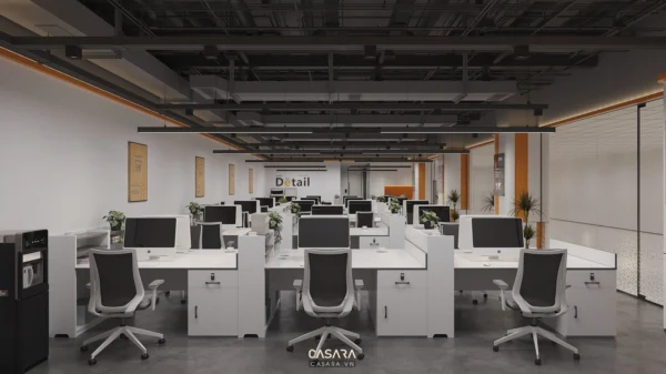 Văn phòng làm việc hiện đại, thoáng đãng với thiết kế tối giản.