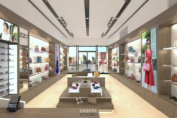 Toàn cảnh showroom mở thoáng đãng