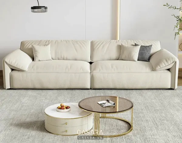 Bàn ghế sofa hiện đại trong phòng khách.