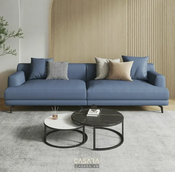 Bàn ghế sofa hiện đại trong phòng khách.