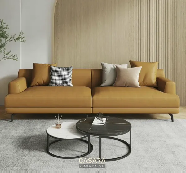 Bàn ghế sofa hiện đại trong phòng khách.