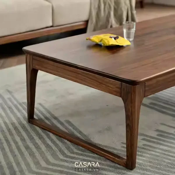 Bàn trà gỗ tự nhiên kiểu dáng hiện đại, tối giản.