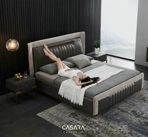 Phòng ngủ sang trọng với giường lớn và thiết kế hiện đại, tinh tế.