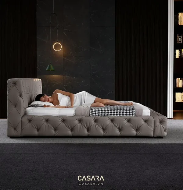 Giường ngủ hiện đại, sang trọng với người đang say giấc.