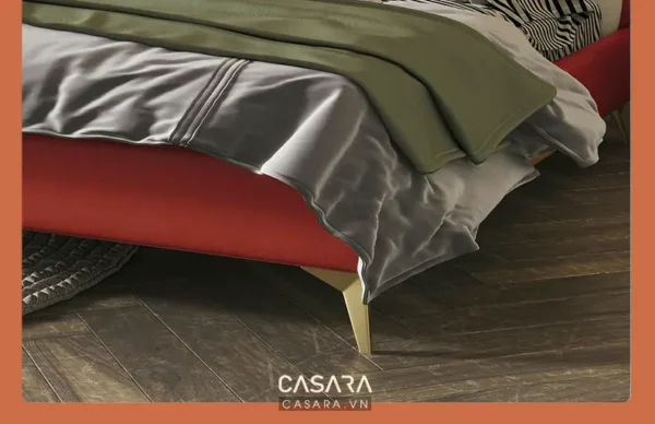 Góc giường ngủ hiện đại với gam màu trung tính, tinh tế.