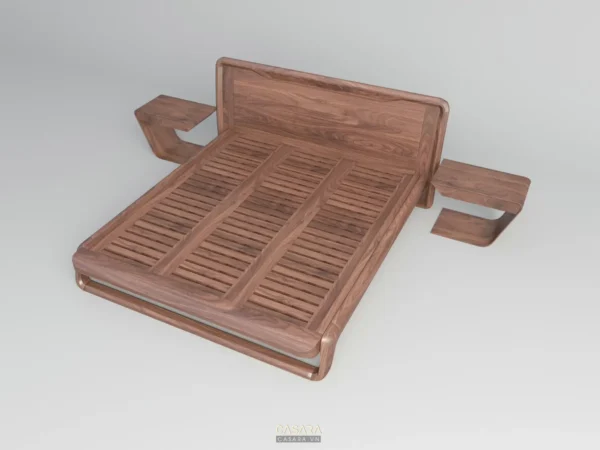 Kệ đựng đồ gỗ hình chữ nhật, thiết kế đơn giản, hiện đại.