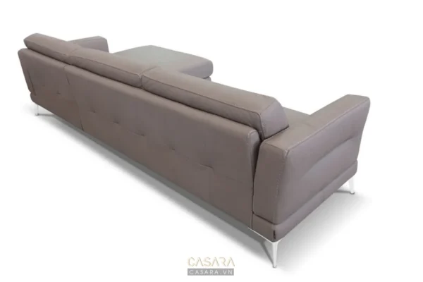 Ghế sofa màu xám tro hiện đại, kiểu dáng tối giản.