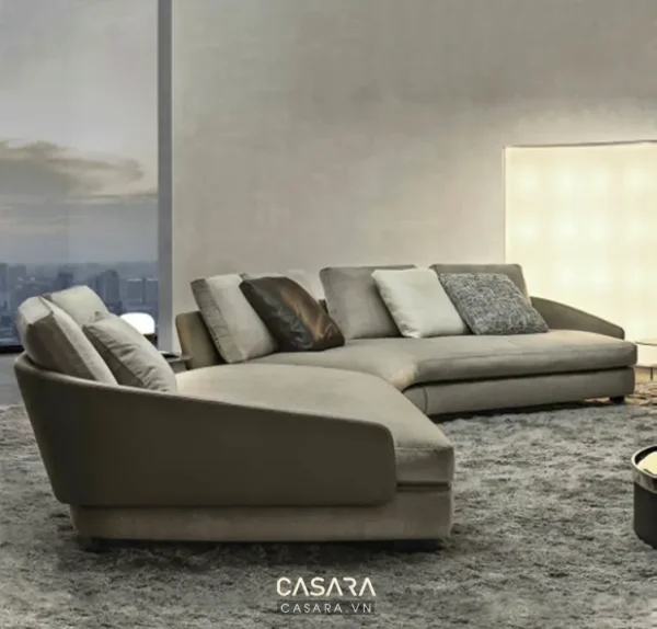 Bàn ghế sofa hiện đại trong phòng khách sang trọng.