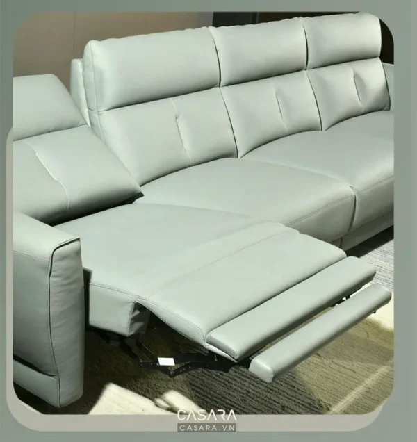 Ghế sofa da hiện đại, có chức năng ngả lưng thư giãn.
