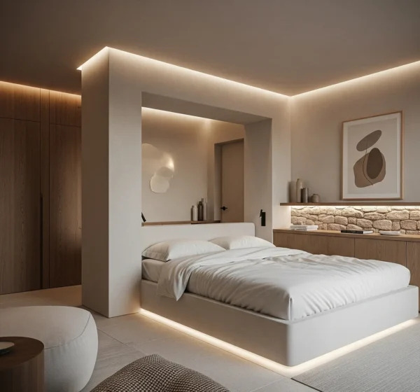 Phòng ngủ hiện đại, thiết kế tối giản.