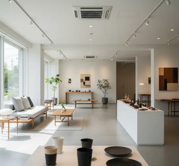 Nội thất showroom hiện đại và sang trọng.