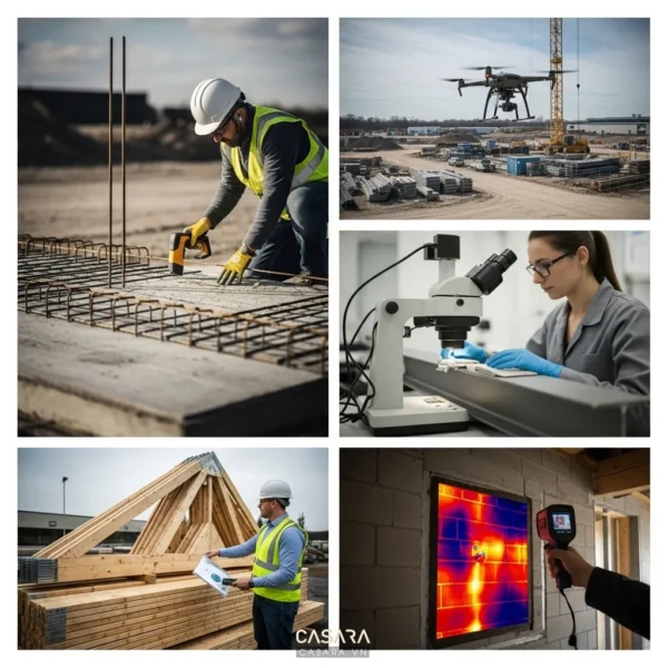 ảnh giám sát và kiểm tra vật liệu thi công