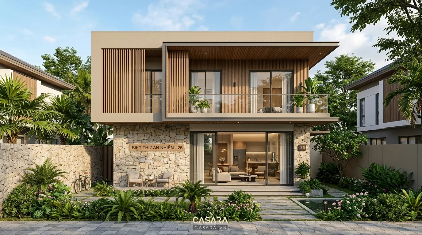 Bố trí công năng khoa học giúp biệt thự nhỏ vẫn sang trọng và tiện nghi