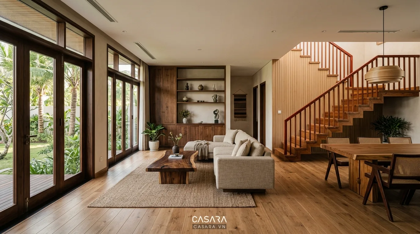 Lựa chọn đúng loại gỗ giúp nội thất biệt thự đạt thẩm mỹ và giá trị lâu dài