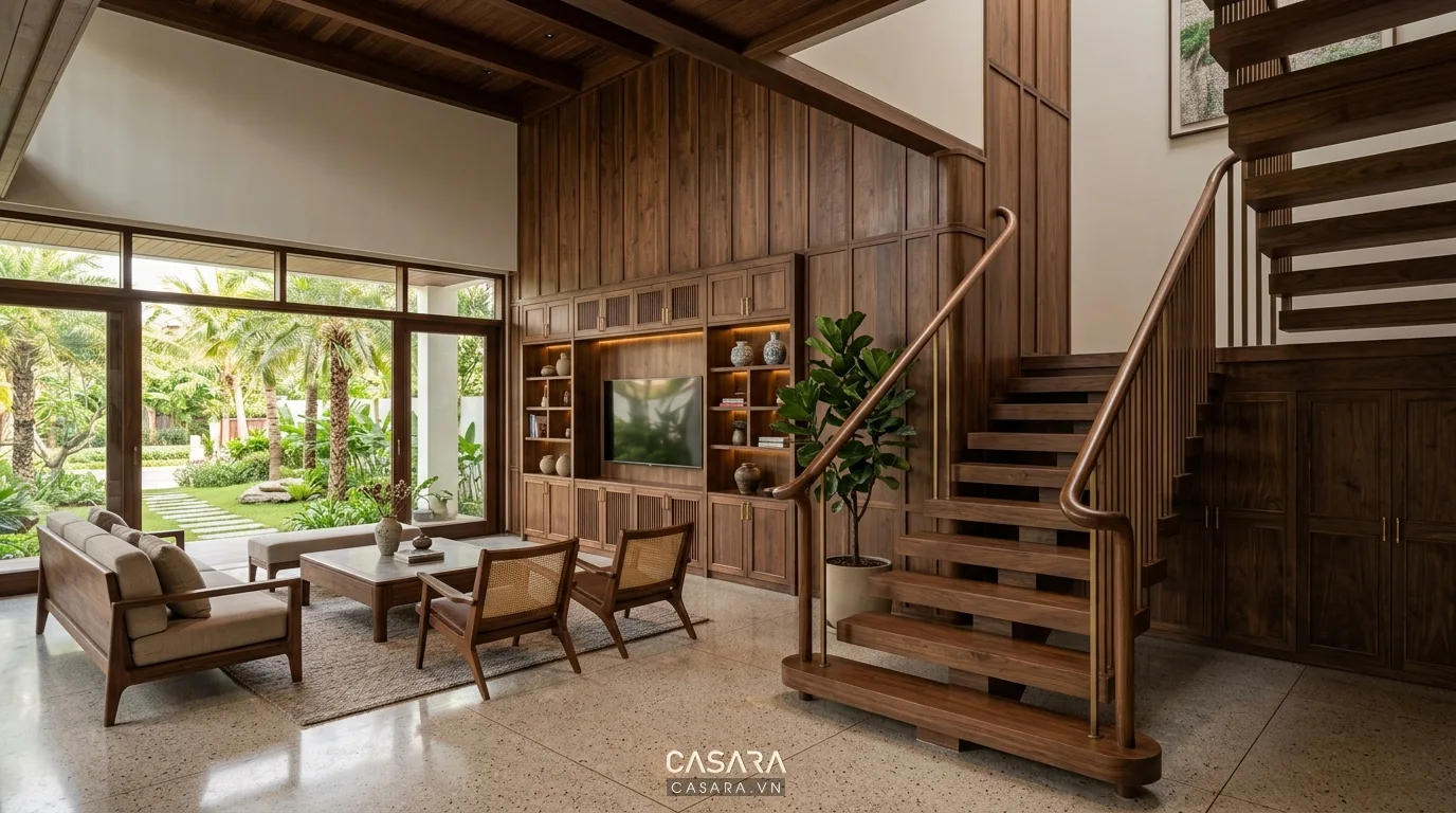 Lựa chọn và thi công gỗ óc chó cho biệt thự cần tiêu chuẩn cao