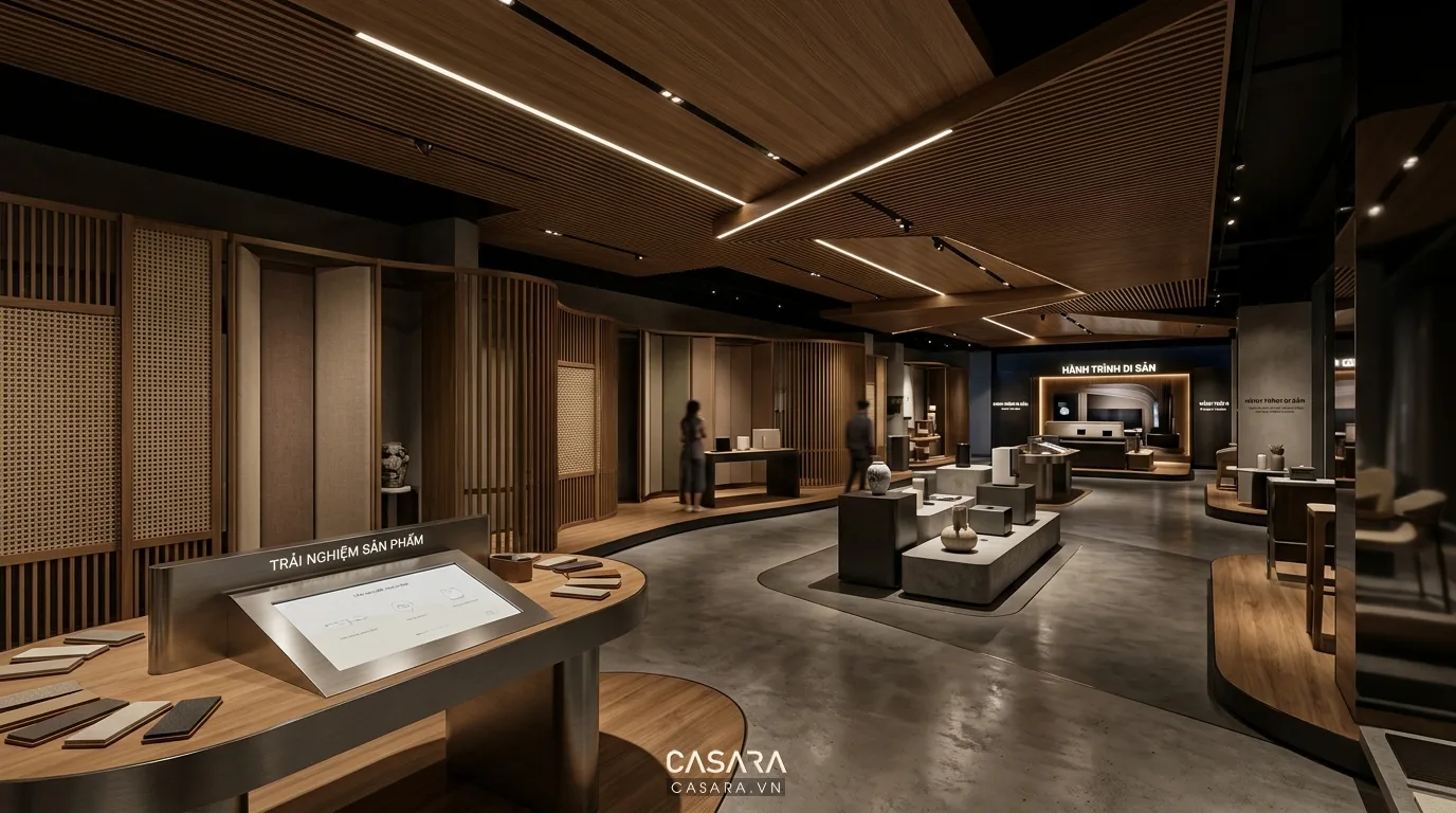 Hình ảnh minh họa hành trình và điểm chạm trải nghiệm trong showroom