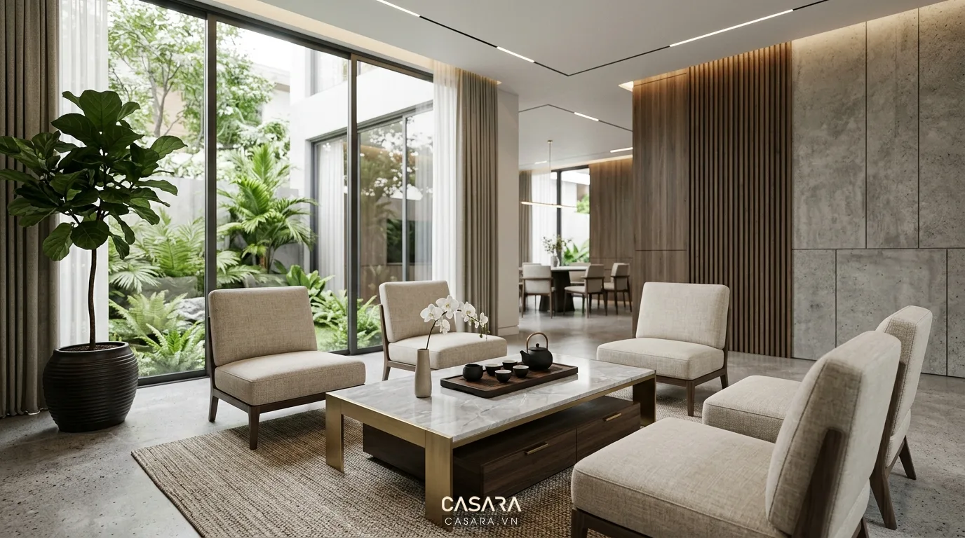 Hình ảnh minh họa xu hướng bàn trà hiện đại cao cấp