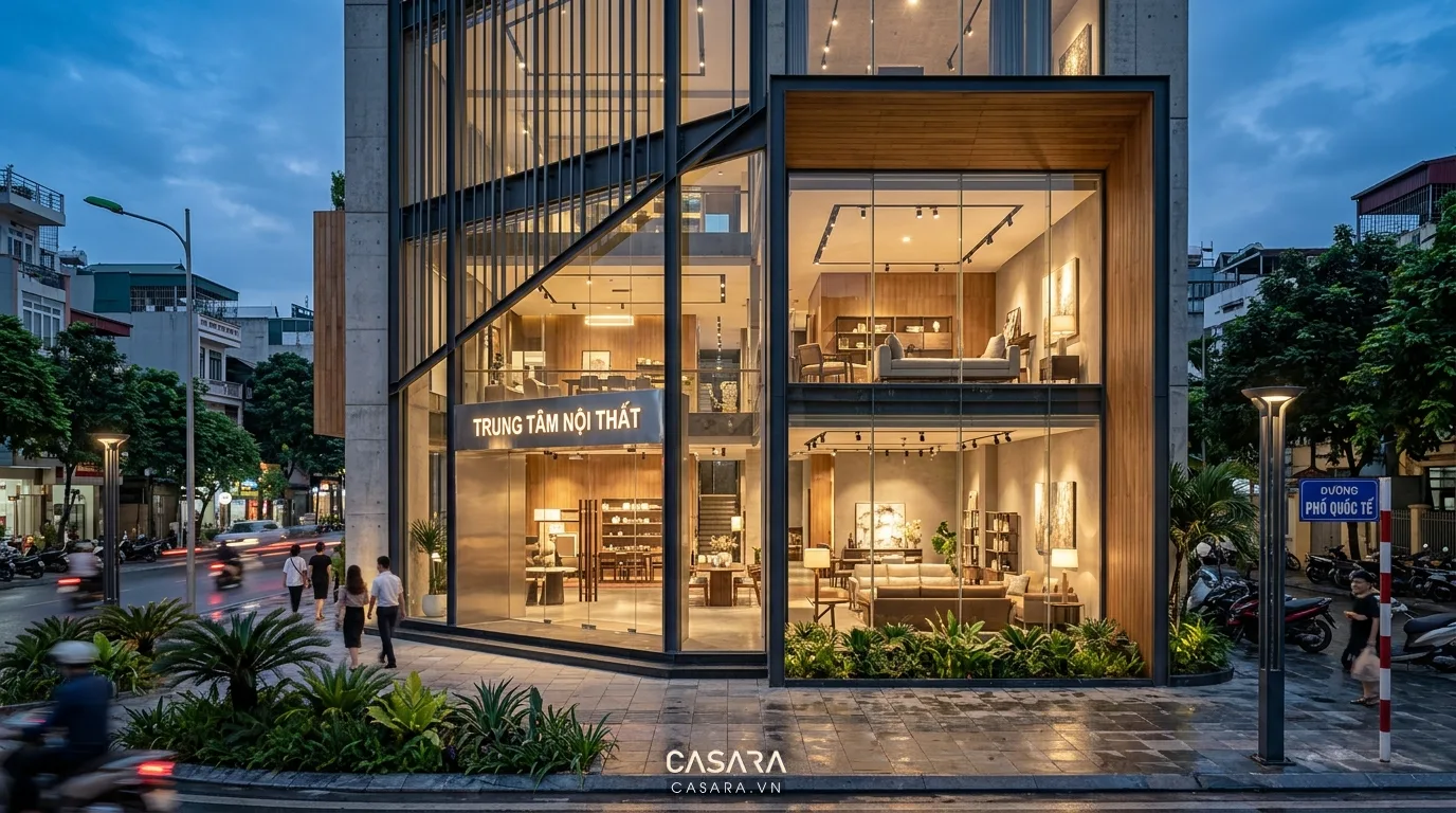 Hình ảnh minh họa phong cách thiết kế showroom