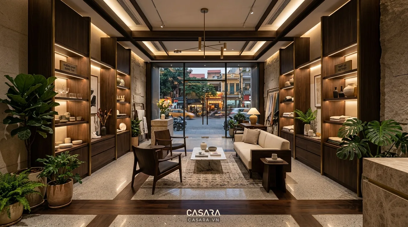 showroom hoàn thiện theo gu thẩm mỹ