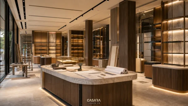 Báo giá thi công showroom sáng tạo phụ thuộc yếu tố nào?
