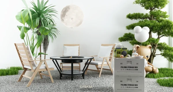 Ảnh ban công sân thượng phong cách luxury gỗ tự nhiên với sàn ngoài trời, cây xanh, ghế nghỉ và tầm nhìn mở trong thư viện Casara.