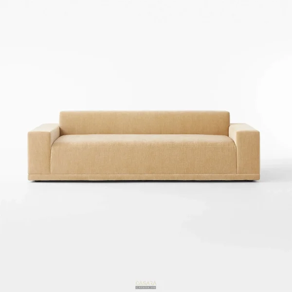 Ảnh thiết kế ghế sofa phong cách đá nhân tạo trắng sáng với dáng sofa, màu sắc, chất liệu và bối cảnh phòng khách trong thư viện Casara.