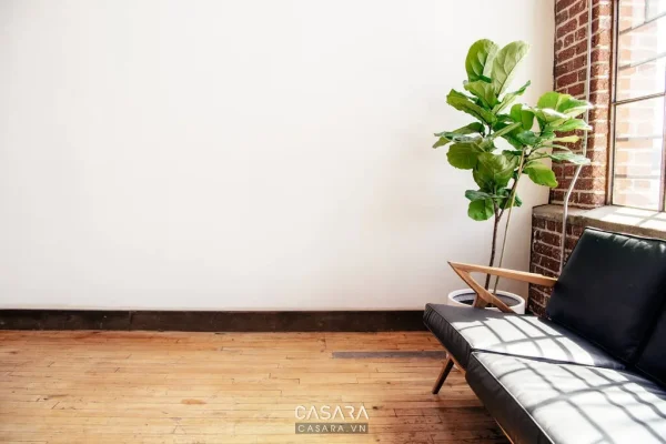 Ảnh thiết kế ghế sofa phong cách gỗ tự nhiên với dáng sofa, màu sắc, chất liệu và bối cảnh phòng khách trong thư viện Casara.