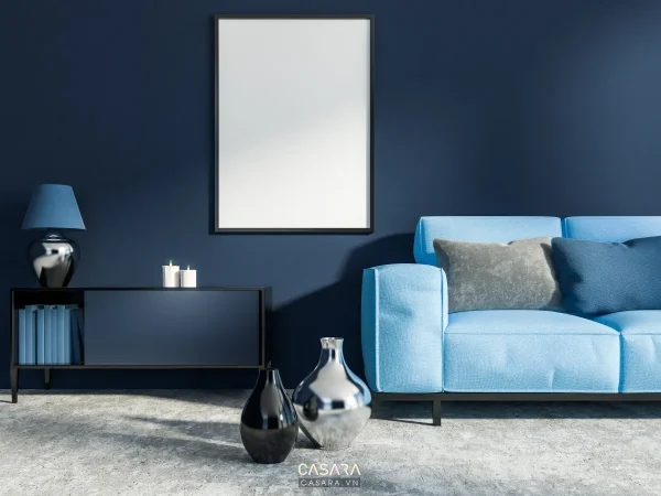 Ảnh thiết kế ghế sofa phong cách sang trọng bố cục thông minh với dáng sofa, màu sắc, chất liệu và bối cảnh phòng khách trong thư viện Casara.