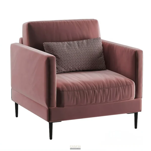Ảnh thiết kế ghế sofa phong cách tân cổ điển đường nét mềm mại với dáng sofa, màu sắc, chất liệu và bối cảnh phòng khách trong thư viện Casara.