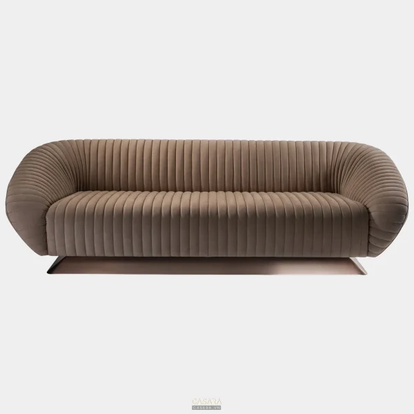 Ảnh thiết kế ghế sofa phong cách tân cổ điển xanh trầm với dáng sofa, màu sắc, chất liệu và bối cảnh phòng khách trong thư viện Casara.