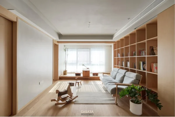 Ảnh tủ giầy phong cách kính cường lực vàng kem với hệ lưu trữ lối vào, ghế ngồi và liên kết phòng khách trong thư viện Casara.