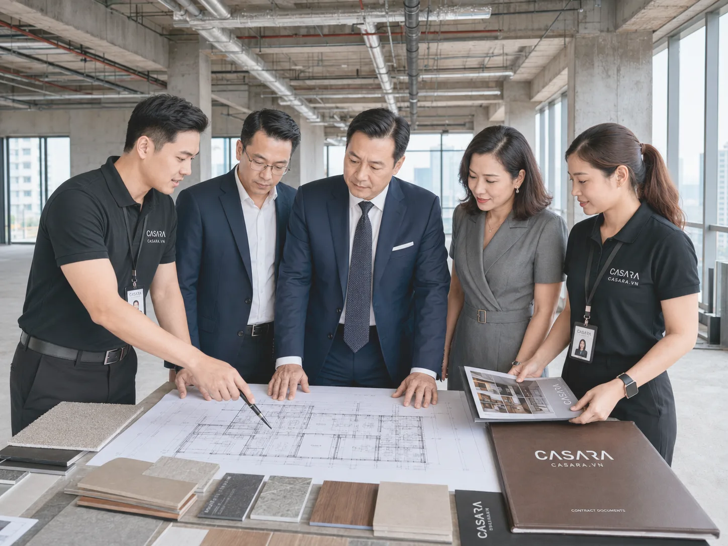 Nhà thầu thi công chung cư kiểm tra bản vẽ và vật liệu cách âm trong căn hộ