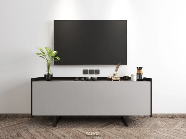 Ảnh tủ kệ hành lang dài kết hợp hốc trang trí và thảm trải do Casara tuyển chọn cho thư viện thiết kế nội thất.