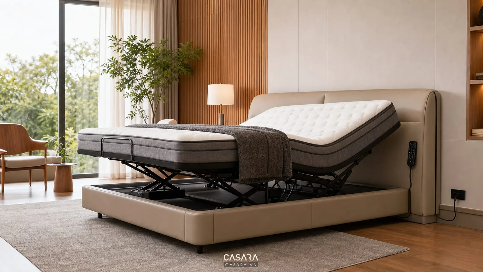 Cơ cấu giường thông minh chỉnh điện với điều khiển cầm tay