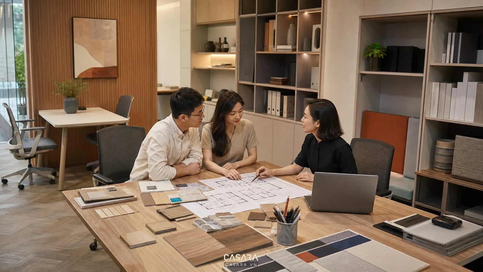 đơn vị thiết kế văn phòng tư vấn layout và vật liệu cho văn phòng nhỏ