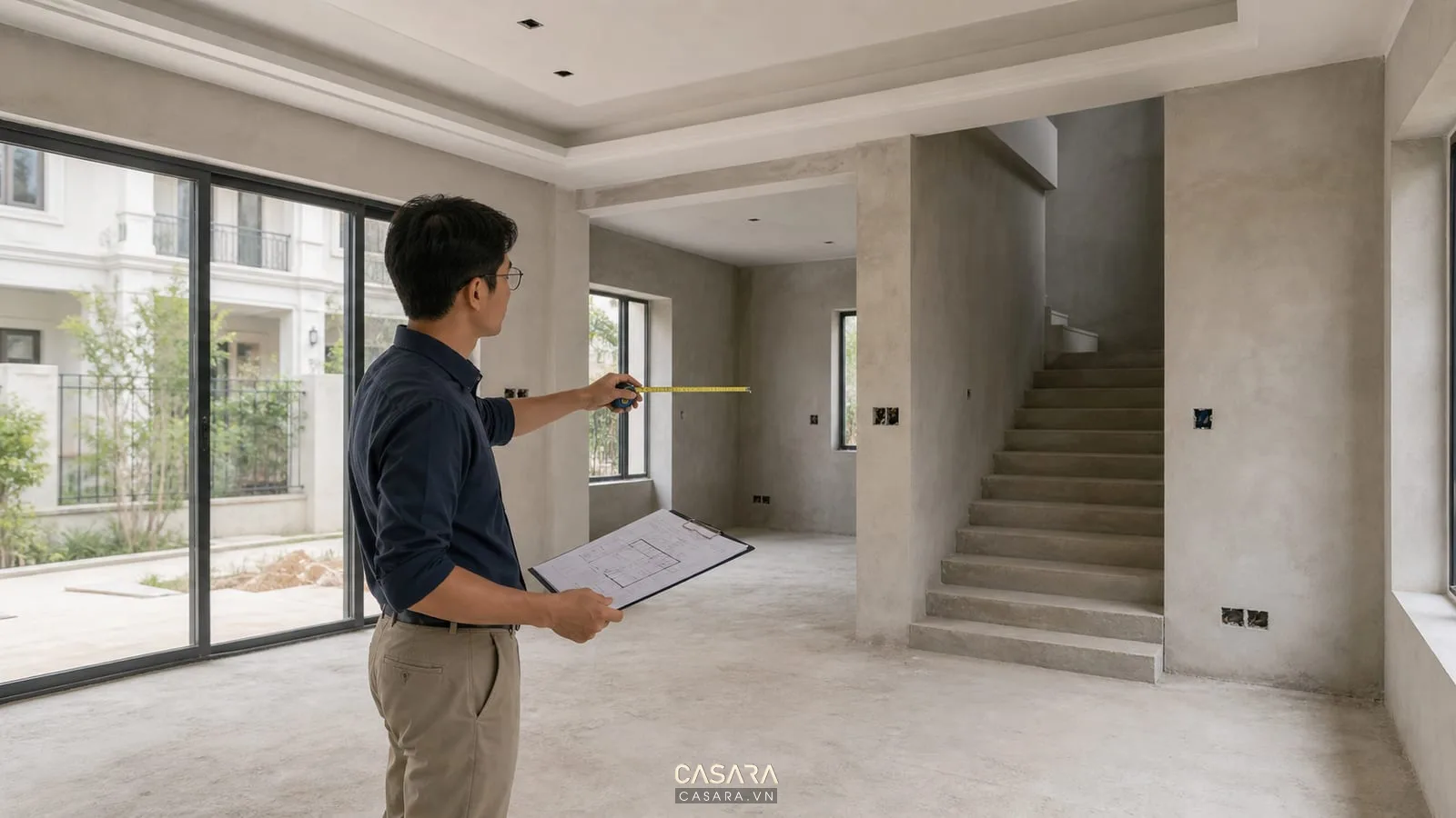 Khảo sát mặt bằng biệt thự trước thiết kế thi công nội thất