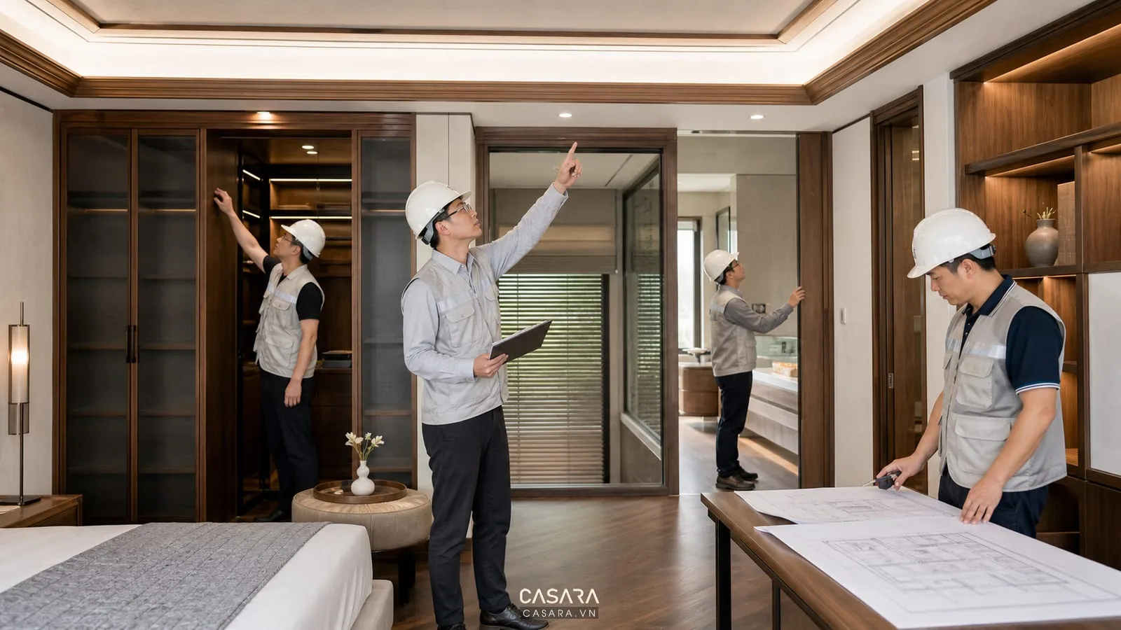 thiết kế thi công biệt thự uy tín với đội giám sát kiểm tra công trình